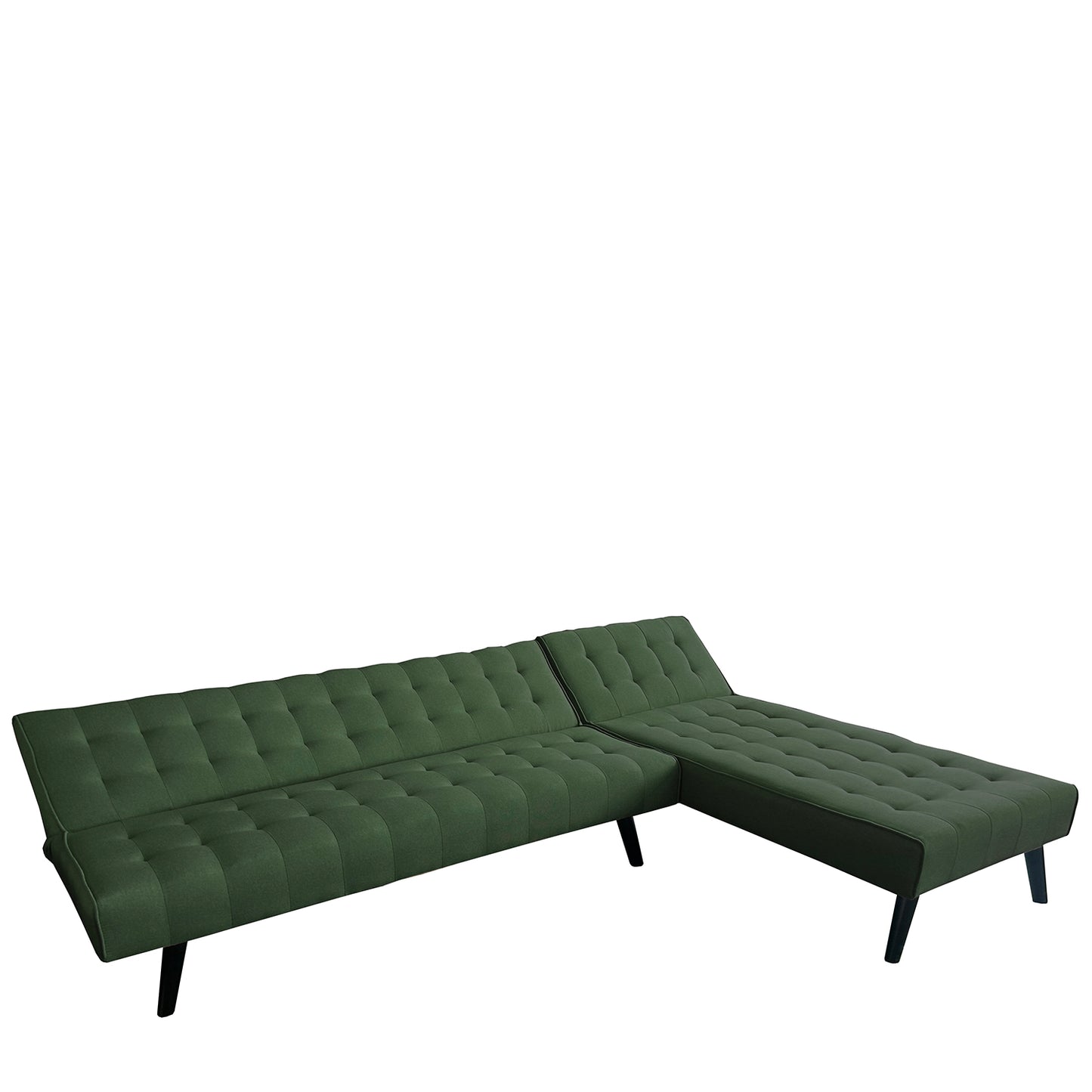 Καναπές Κρεβάτι Γωνιακός ArteLibre MAGUS Πράσινο Ύφασμα 254x77/163x74cm - Hippiehome.gr