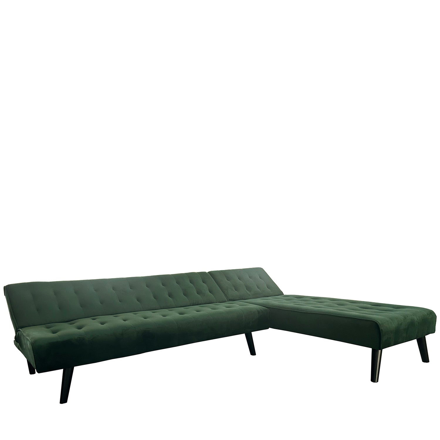 Καναπές Κρεβάτι Γωνιακός ArteLibre MAGUS Πράσινο Ύφασμα 254x77/163x74cm - Hippiehome.gr