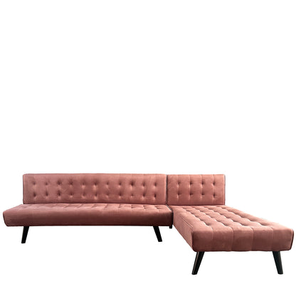 Καναπές Κρεβάτι Γωνιακός ArteLibre MAGUS Σάπιο Μήλο Ύφασμα 254x77/163x74cm - Hippiehome.gr