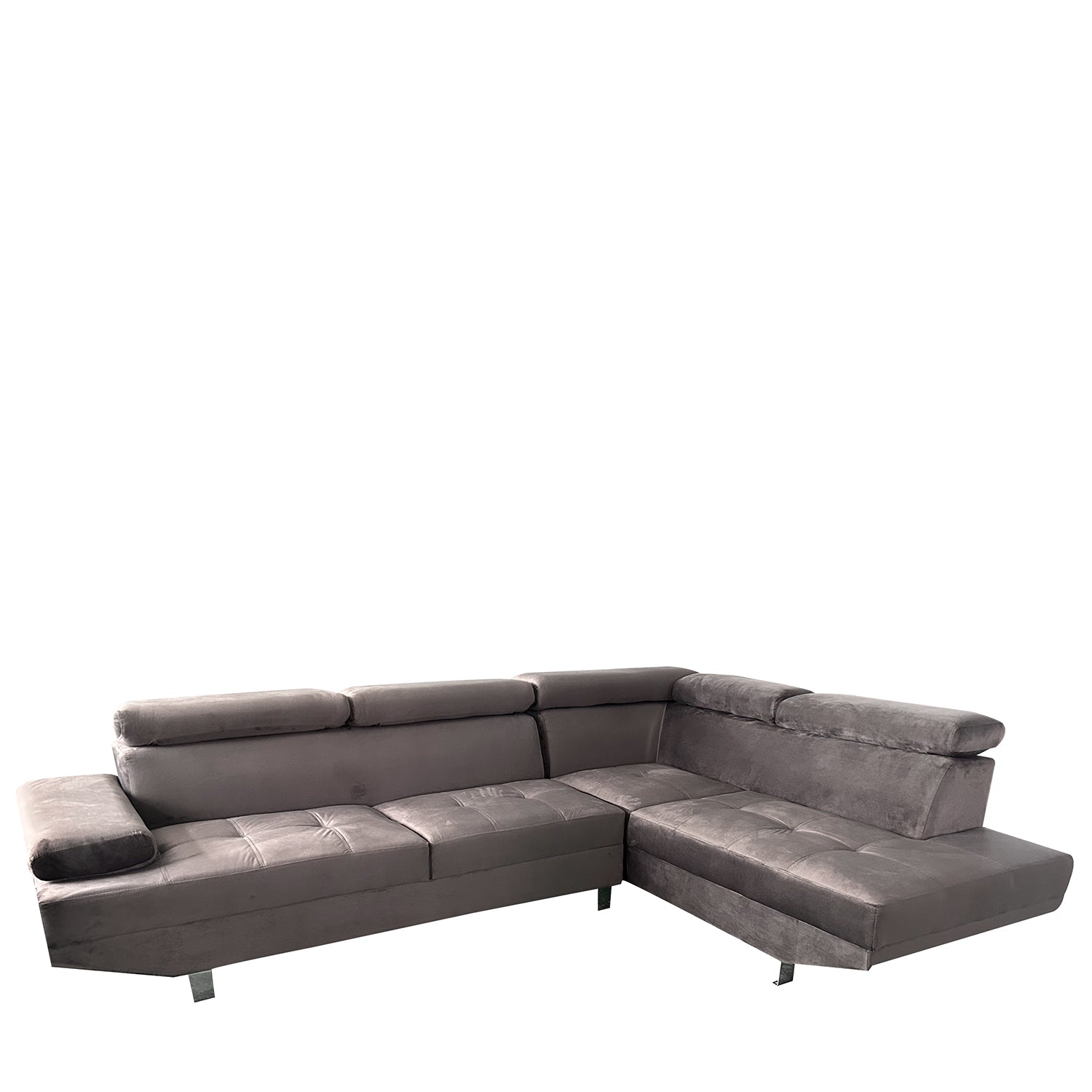 Καναπές Γωνιακός ArteLibre OZMA Γκρι Ύφασμα 254x160x70cm - Hippiehome.gr