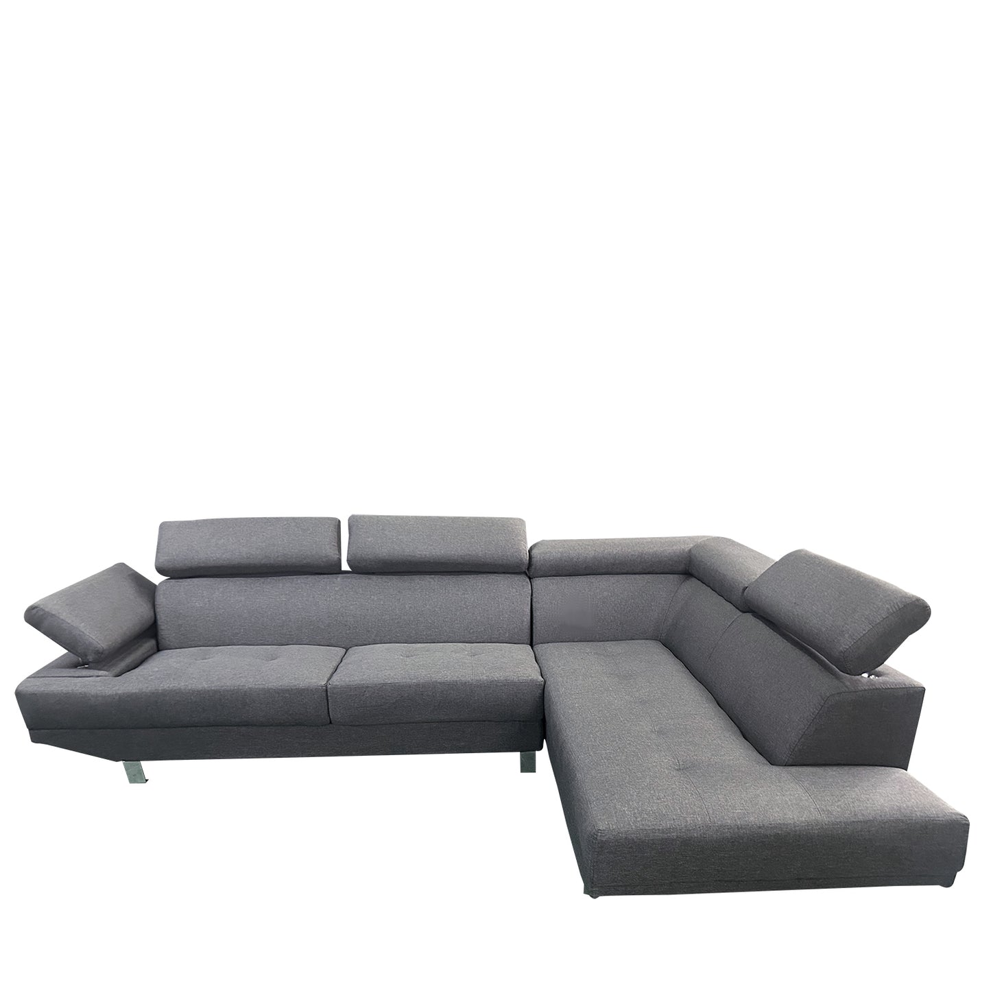 Καναπές Γωνιακός ArteLibre MASAL Γκρι Ύφασμα 280x185x85cm - Hippiehome.gr