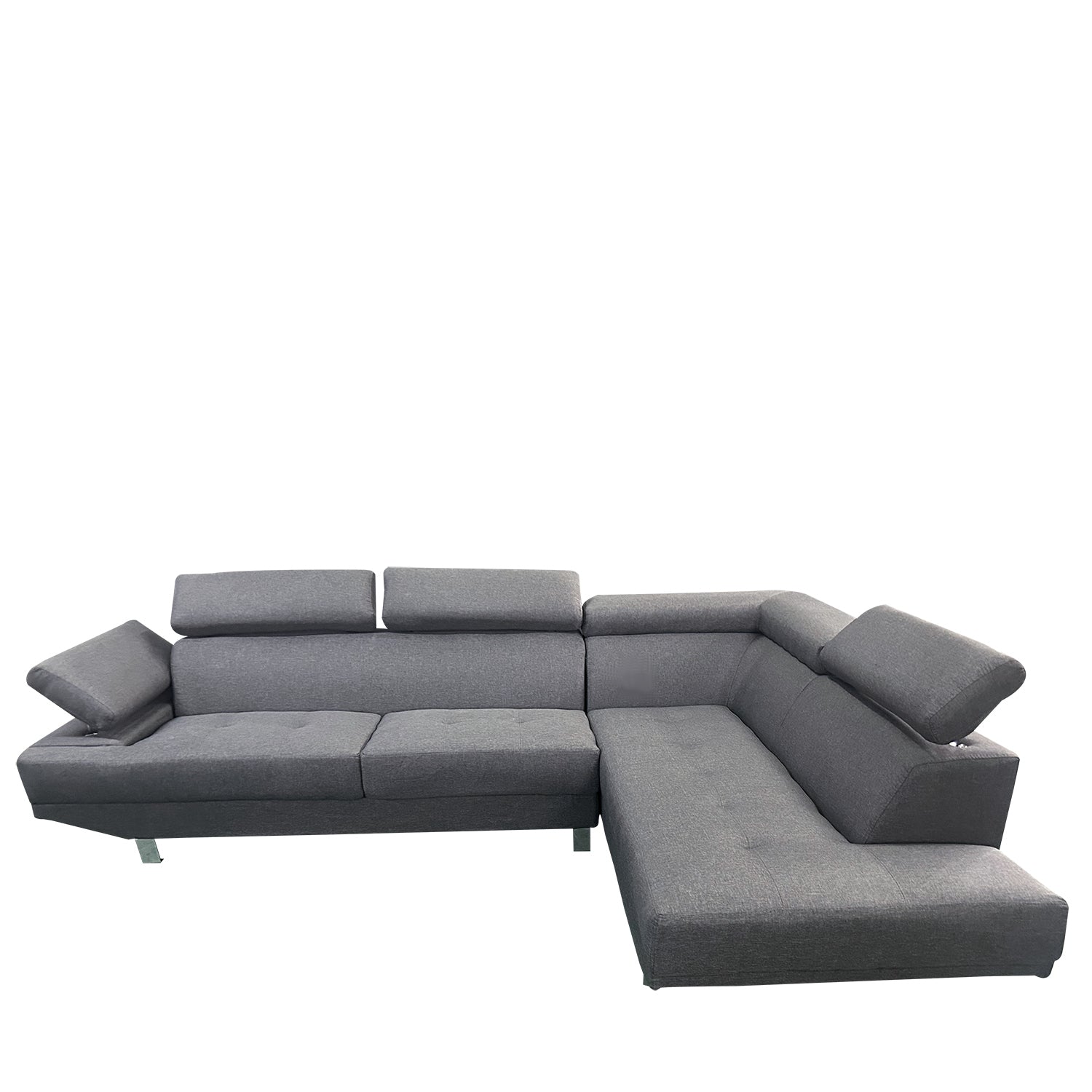 Καναπές Γωνιακός ArteLibre MASAL Γκρι Ύφασμα 280x185x85cm - Hippiehome.gr