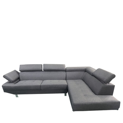 Καναπές Γωνιακός ArteLibre MASAL Γκρι Ύφασμα 280x185x85cm - Hippiehome.gr