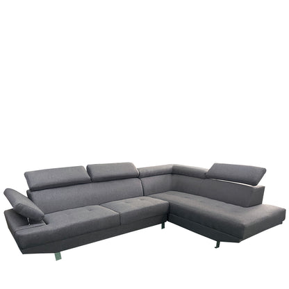 Καναπές Γωνιακός ArteLibre MASAL Γκρι Ύφασμα 280x185x85cm - Hippiehome.gr