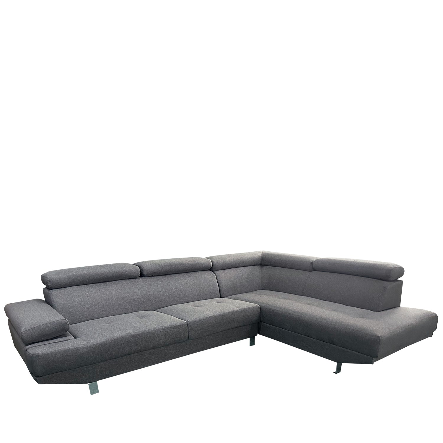 Καναπές Γωνιακός ArteLibre MASAL Γκρι Ύφασμα 280x185x85cm - Hippiehome.gr