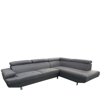 Καναπές Γωνιακός ArteLibre MASAL Γκρι Ύφασμα 280x185x85cm - Hippiehome.gr