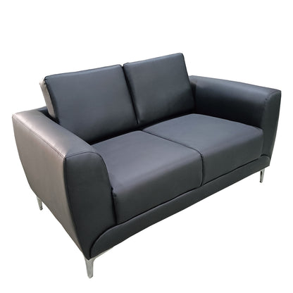 Καναπές Τριθέσιος ArteLibre ELFRIC Μαύρο PU 190x81x81cm - Hippiehome.gr