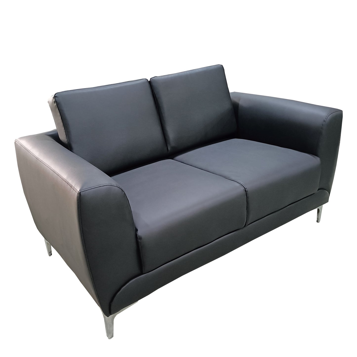 Καναπές Τριθέσιος ArteLibre ELFRIC Μαύρο PU 190x81x81cm - Hippiehome.gr