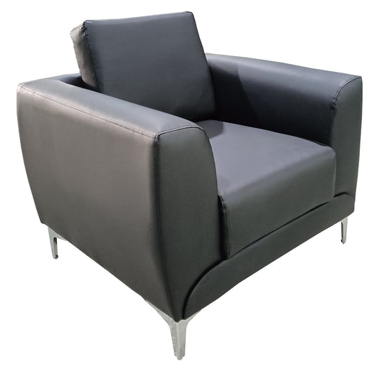 Πολυθρόνα ArteLibre ELFRIC Μαύρο PU 89x81x81cm - Hippiehome.gr