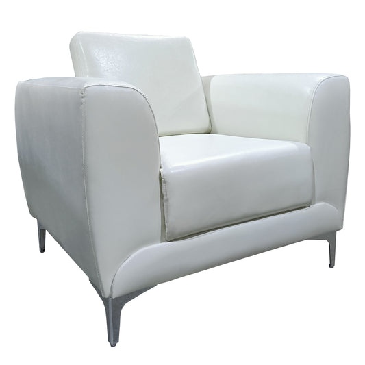 Πολυθρόνα ArteLibre ELFRIC Λευκό PU 89x81x81cm - Hippiehome.gr