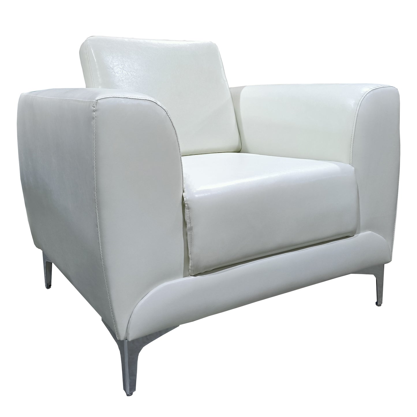 Πολυθρόνα ArteLibre ELFRIC Λευκό PU 89x81x81cm - Hippiehome.gr