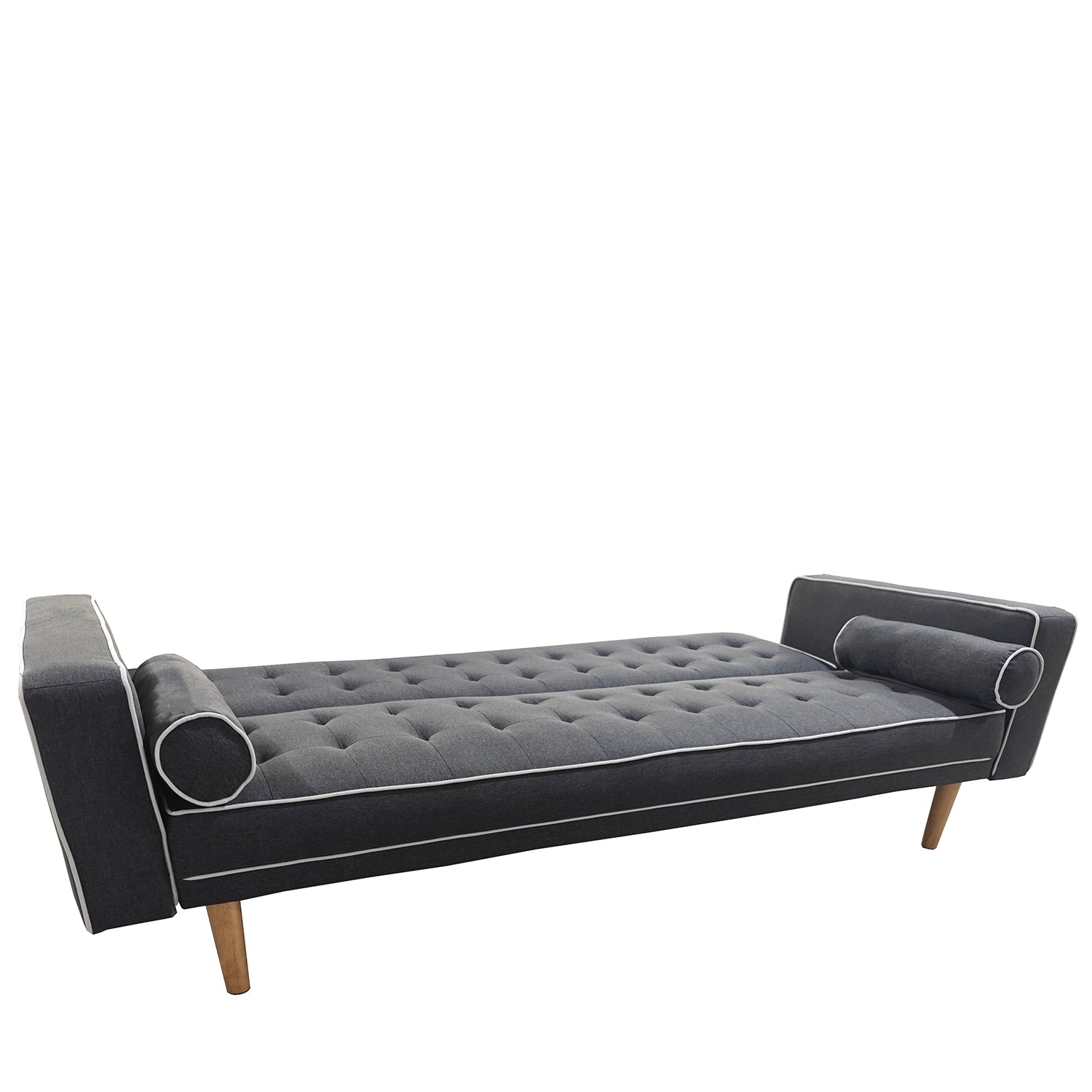 Καναπές Κρεβάτι Τριθέσιος ArteLibre AUBREY Γκρι Ύφασμα 224x88x84cm - Hippiehome.gr