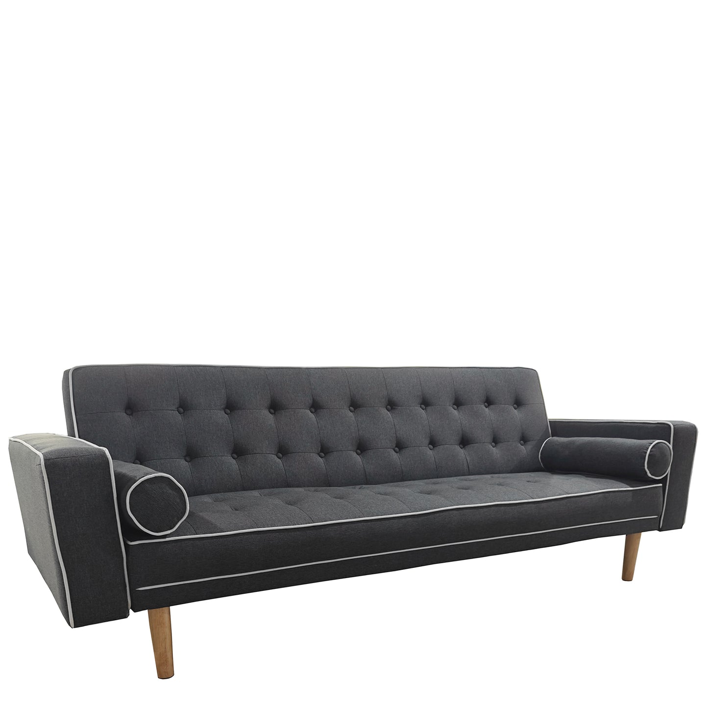 Καναπές Κρεβάτι Τριθέσιος ArteLibre AUBREY Γκρι Ύφασμα 224x88x84cm - Hippiehome.gr