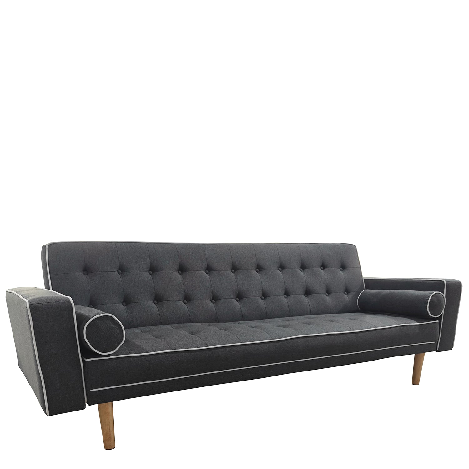 Καναπές Κρεβάτι Τριθέσιος ArteLibre AUBREY Γκρι Ύφασμα 224x88x84cm - Hippiehome.gr