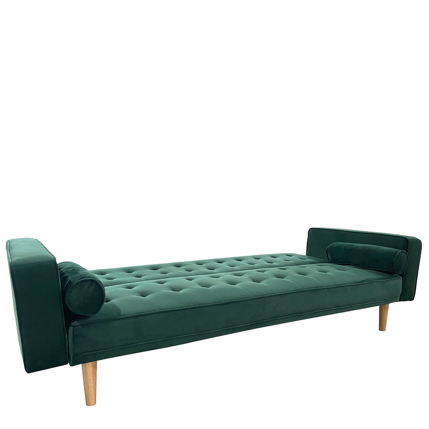 Καναπές Κρεβάτι Τριθέσιος ArteLibre AUBREY Πράσινο Ύφασμα 224x88x84cm - Hippiehome.gr