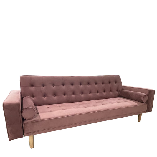 Καναπές Κρεβάτι Τριθέσιος ArteLibre AUBREY Σάπιο Μήλο Ύφασμα 224x88x84cm - Hippiehome.gr