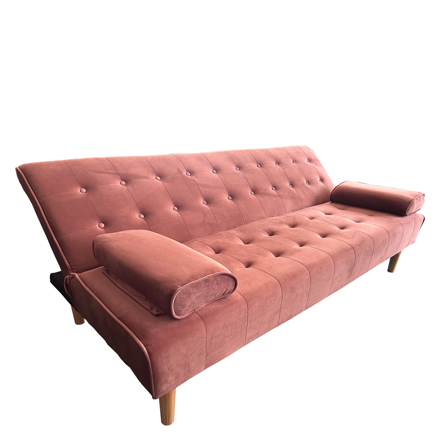 Καναπές Κρεβάτι Τριθέσιος ArteLibre ELFREDA Σάπιο Μήλο Ύφασμα 188x83x83cm - Hippiehome.gr