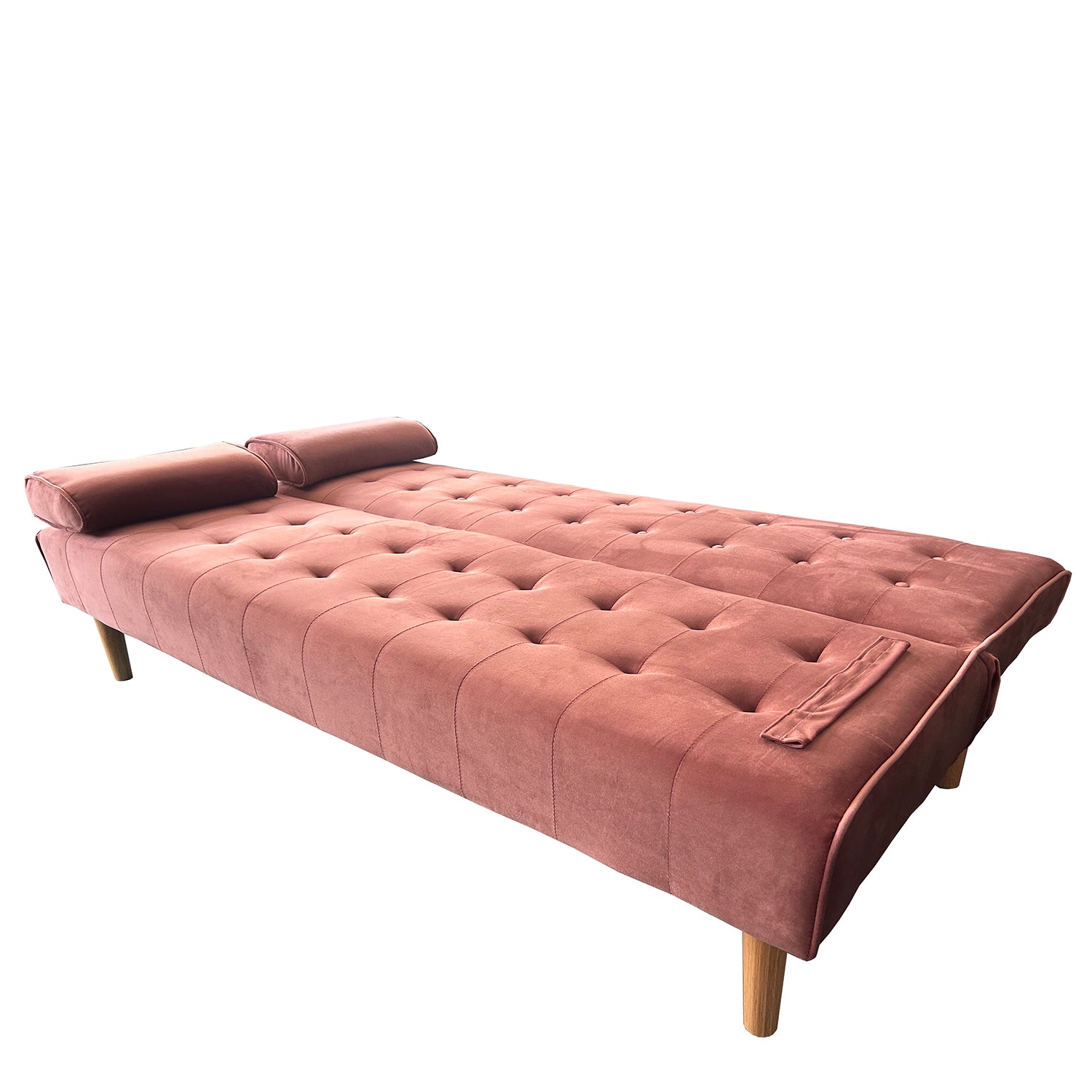 Καναπές Κρεβάτι Τριθέσιος ArteLibre ELFREDA Σάπιο Μήλο Ύφασμα 188x83x83cm - Hippiehome.gr