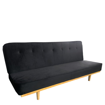 Καναπές Κρεβάτι Τριθέσιος ArteLibre CELESTE Μαύρο Ύφασμα 193x85x88cm - Hippiehome.gr