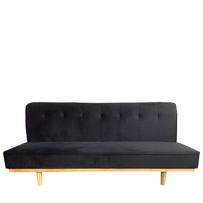 Καναπές Κρεβάτι Τριθέσιος ArteLibre CELESTE Μαύρο Ύφασμα 193x85x88cm - Hippiehome.gr