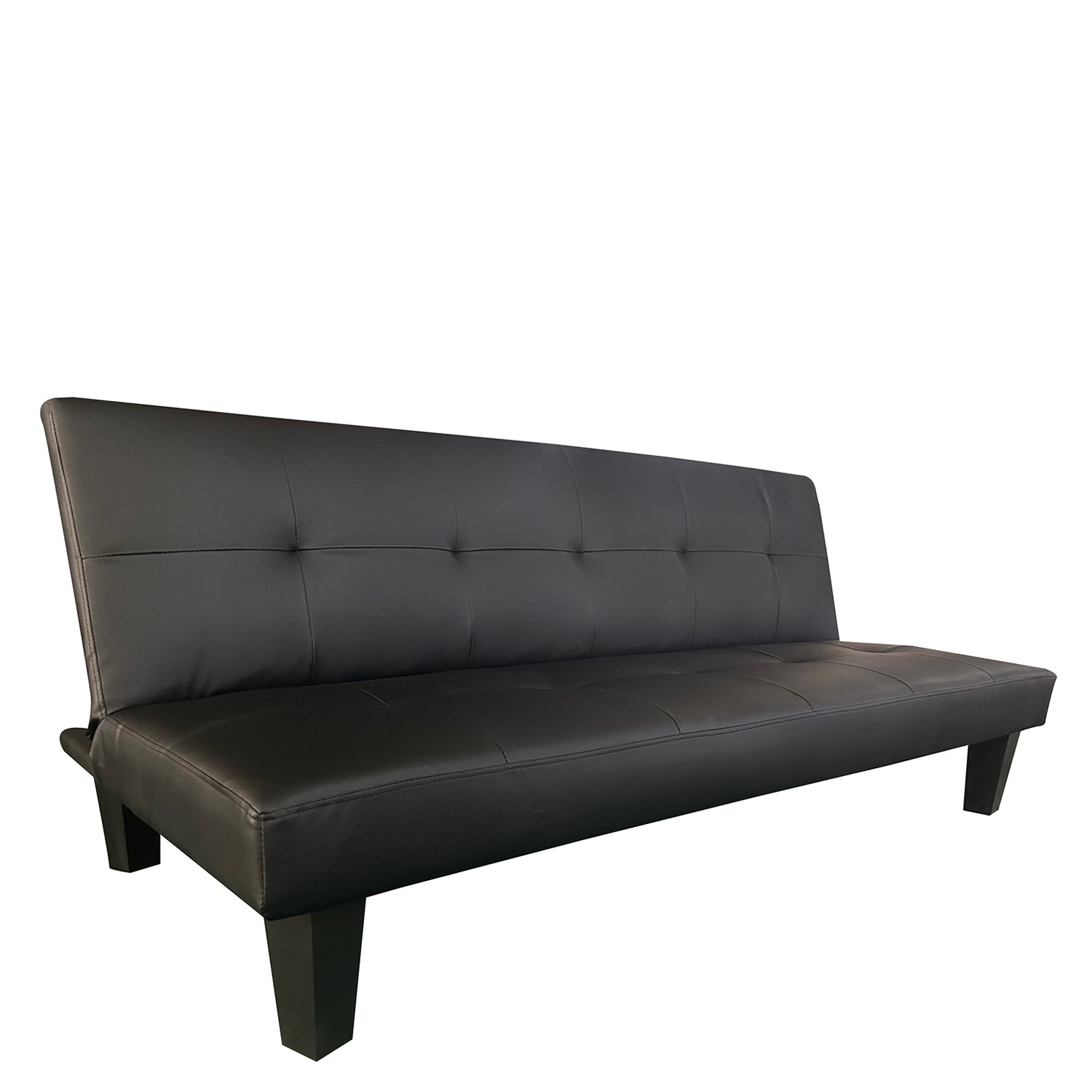 Καναπές Κρεβάτι Τριθέσιος ArteLibre NAHELE Μαύρο PU 82x82.5x78cm - Hippiehome.gr