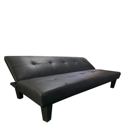 Καναπές Κρεβάτι Τριθέσιος ArteLibre NAHELE Μαύρο PU 82x82.5x78cm - Hippiehome.gr