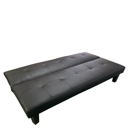 Καναπές Κρεβάτι Τριθέσιος ArteLibre NAHELE Μαύρο PU 82x82.5x78cm - Hippiehome.gr