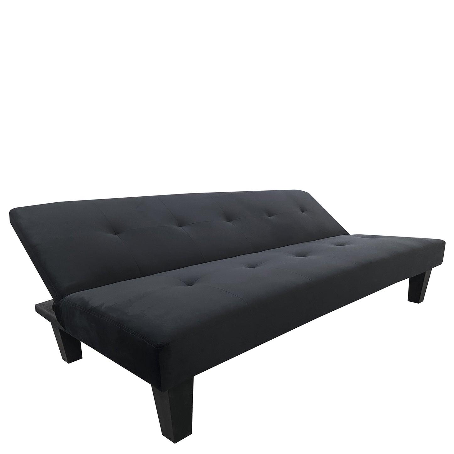 Καναπές Κρεβάτι Τριθέσιος ArteLibre NAHELE Μαύρο Ύφασμα 82x82.5x78cm - Hippiehome.gr