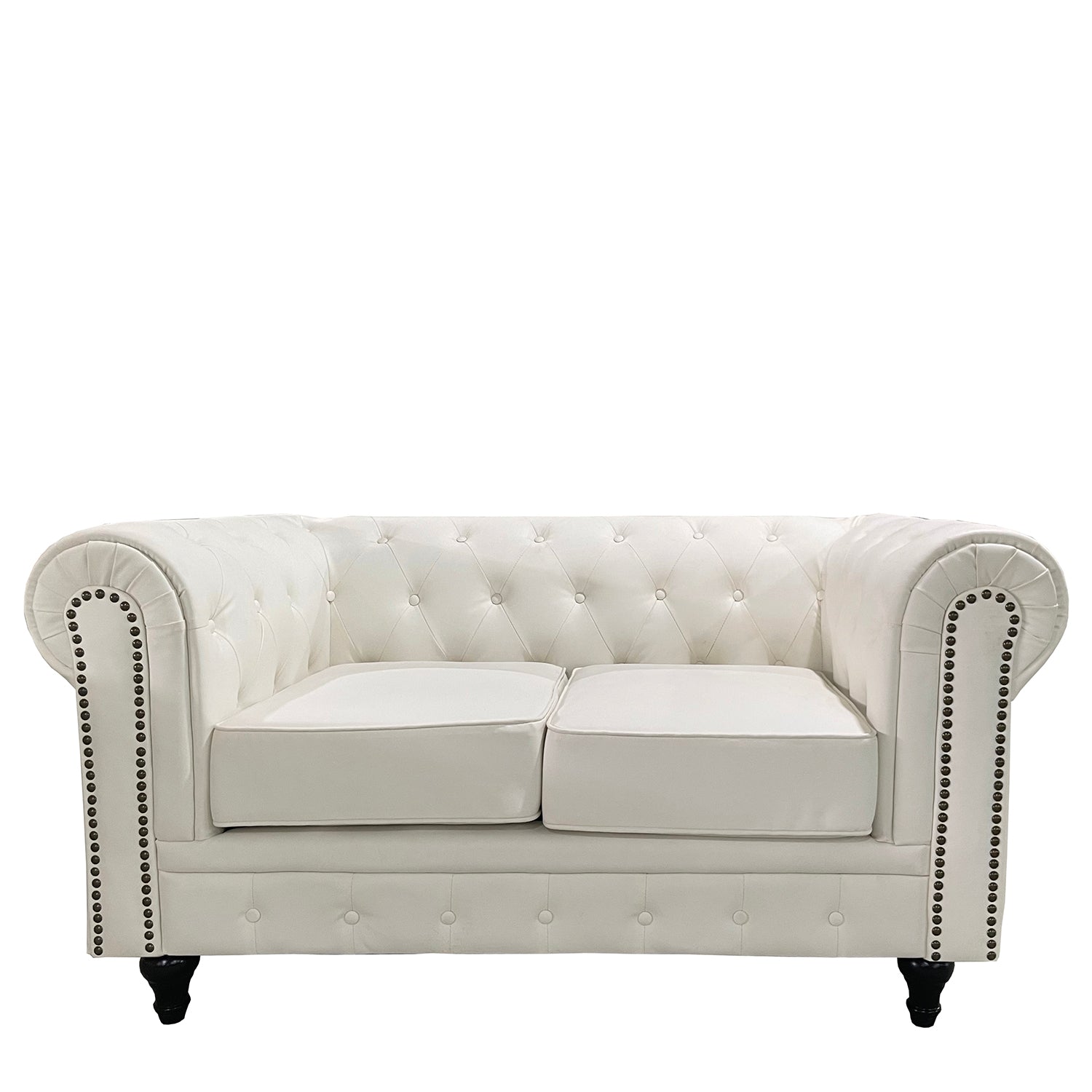 Καναπές Διθέσιος ArteLibre AVERY Λευκό PU 155x90x73cm - Hippiehome.gr