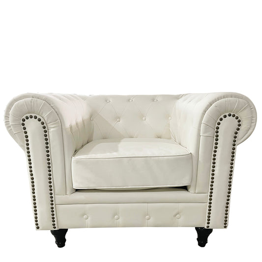 Πολυθρόνα ArteLibre AVERY Λευκό PU 100x90x73cm - Hippiehome.gr