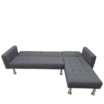Καναπές Κρεβάτι Γωνιακός ArteLibre OBERON Γκρι Ύφασμα 240x102/175x40cm - Hippiehome.gr