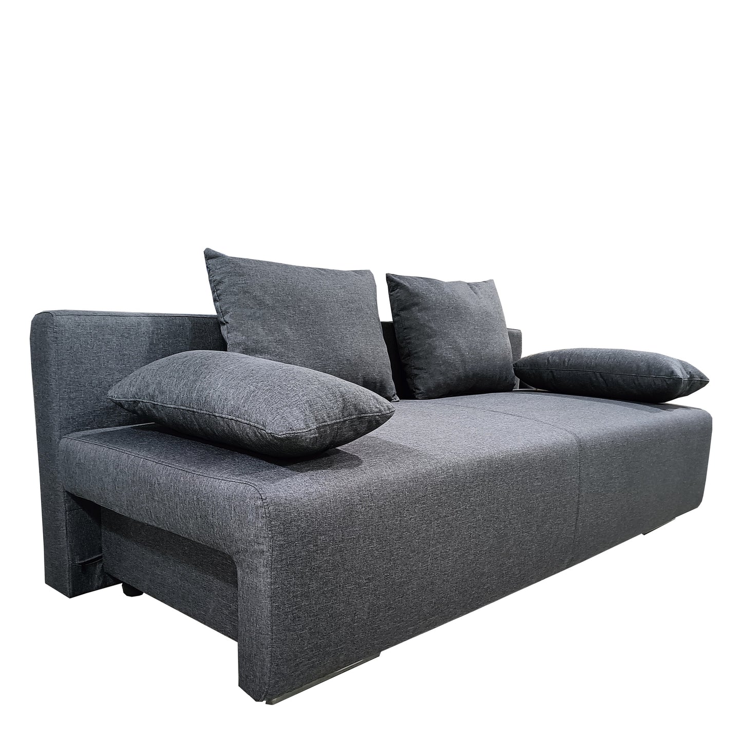 Καναπές Κρεβάτι Τριθέσιος ArteLibre URBAN LOUNGE 3S Σκούρο Γκρι Ύφασμα 194x93x72cm - Hippiehome.gr