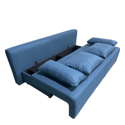 Καναπές Κρεβάτι Τριθέσιος ArteLibre URBAN LOUNGE 3S Μπλε Ύφασμα 194x93x72cm - Hippiehome.gr