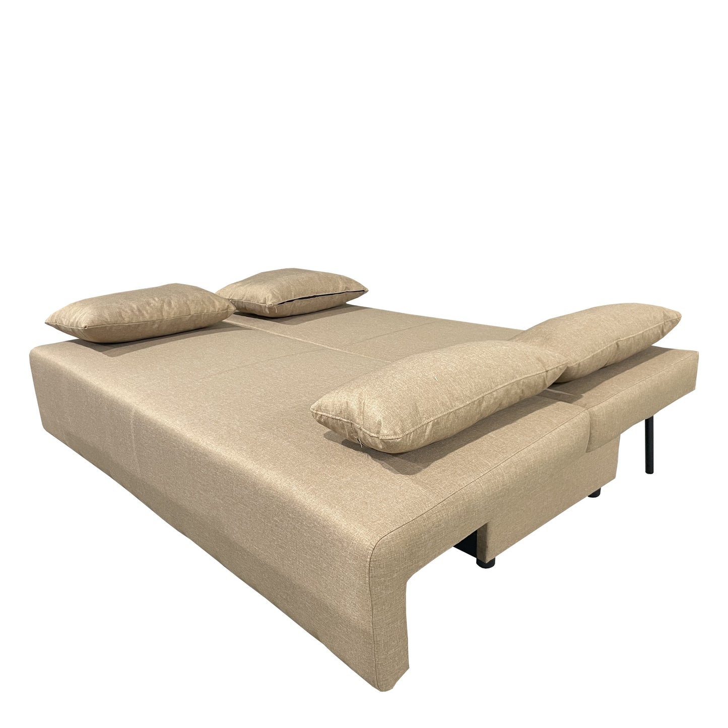 Καναπές Κρεβάτι Τριθέσιος ArteLibre URBAN LOUNGE 3S Ανοιχτό Καφέ Ύφασμα 194x93x72cm - Hippiehome.gr