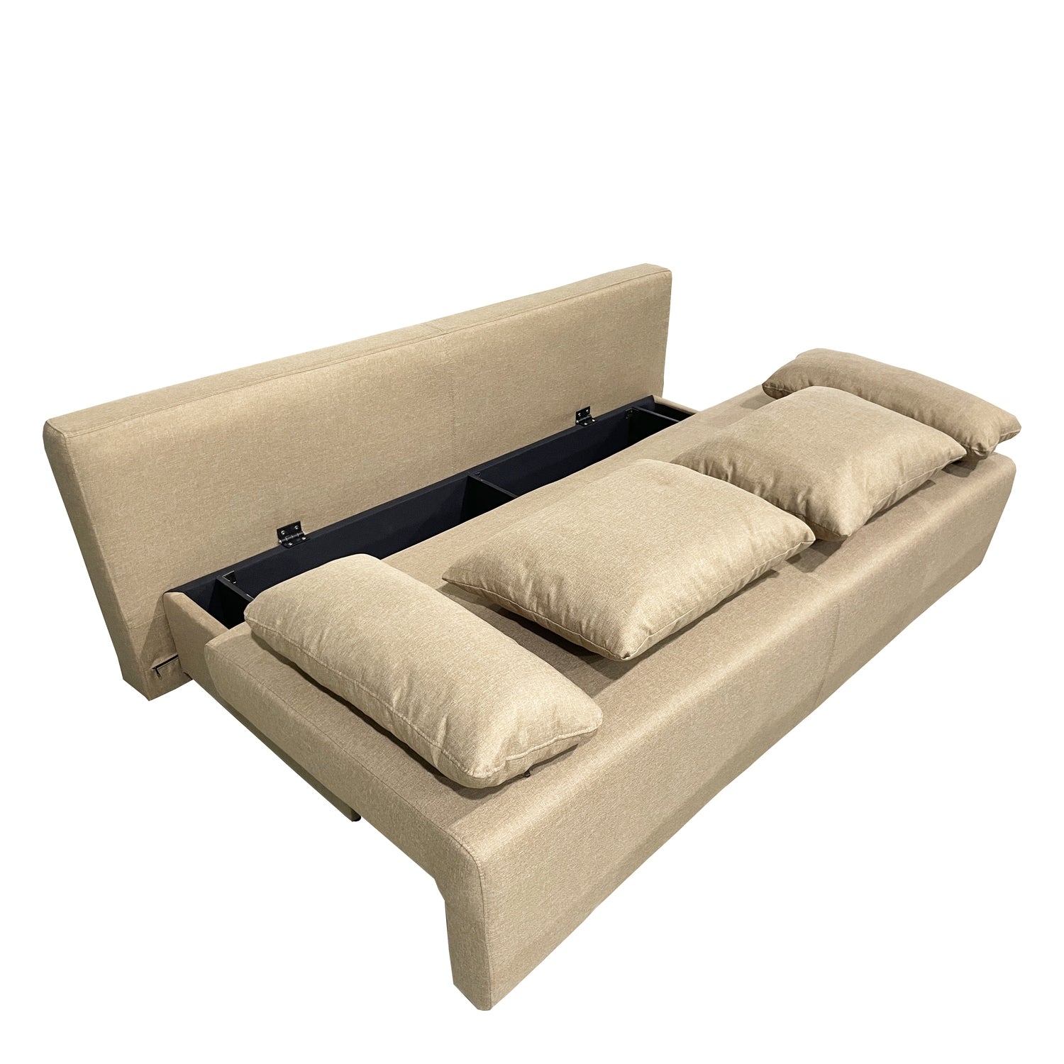 Καναπές Κρεβάτι Τριθέσιος ArteLibre URBAN LOUNGE 3S Ανοιχτό Καφέ Ύφασμα 194x93x72cm - Hippiehome.gr