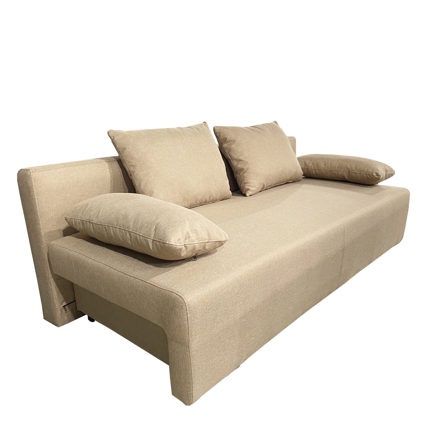 Καναπές Κρεβάτι Τριθέσιος ArteLibre URBAN LOUNGE 3S Ανοιχτό Καφέ Ύφασμα 194x93x72cm - Hippiehome.gr