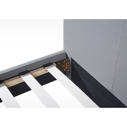 Κρεβάτι ArteLibre AZALEA Γκρι PU 213x131x88cm (Στρώμα 120x200cm) - Hippiehome.gr