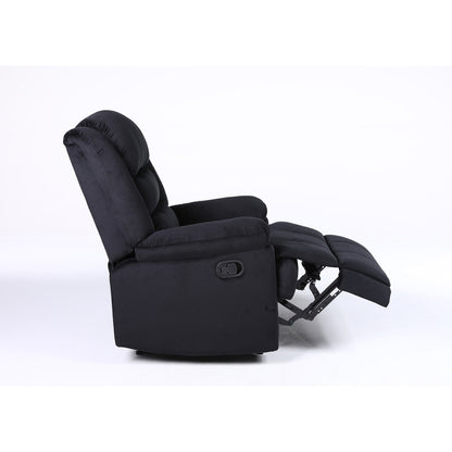 Πολυθρόνα Ανακλινόμενη ArteLibre CARINAE Μαύρο Βελούδο 93x90x100cm - Hippiehome.gr