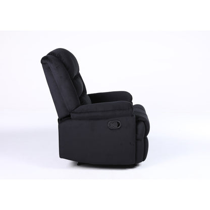 Πολυθρόνα Ανακλινόμενη ArteLibre CARINAE Μαύρο Βελούδο 93x90x100cm - Hippiehome.gr