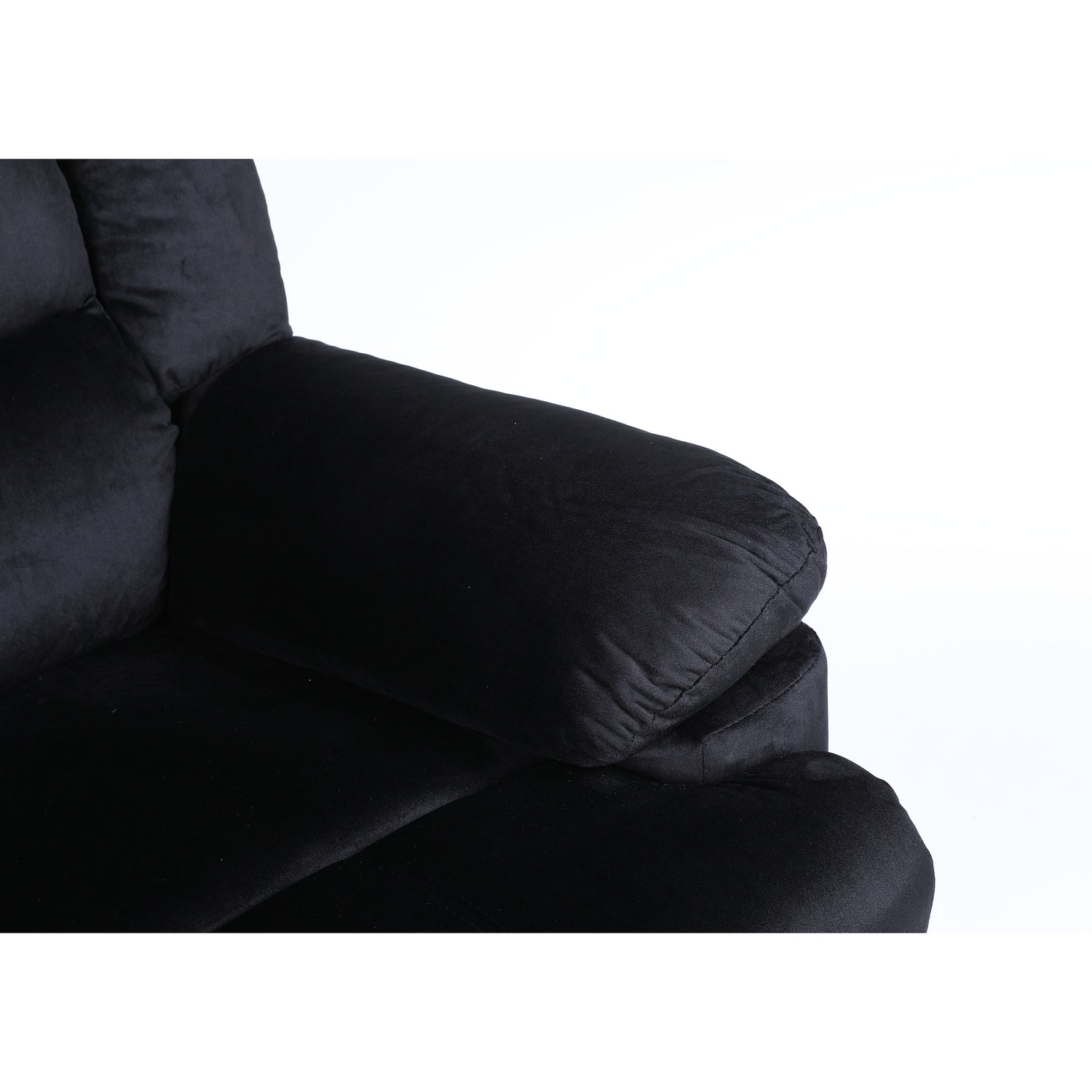 Πολυθρόνα Ανακλινόμενη ArteLibre CARINAE Μαύρο Βελούδο 93x90x100cm - Hippiehome.gr
