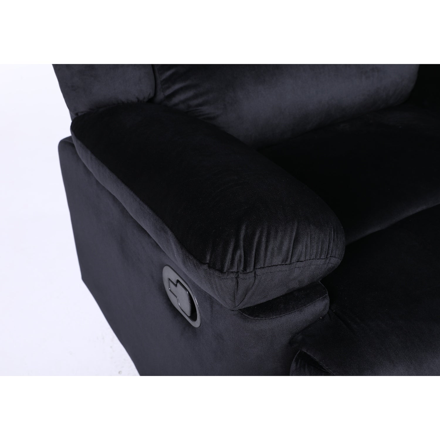 Πολυθρόνα Ανακλινόμενη ArteLibre CARINAE Μαύρο Βελούδο 93x90x100cm - Hippiehome.gr
