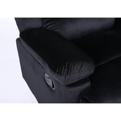Πολυθρόνα Ανακλινόμενη ArteLibre CARINAE Μαύρο Βελούδο 93x90x100cm - Hippiehome.gr