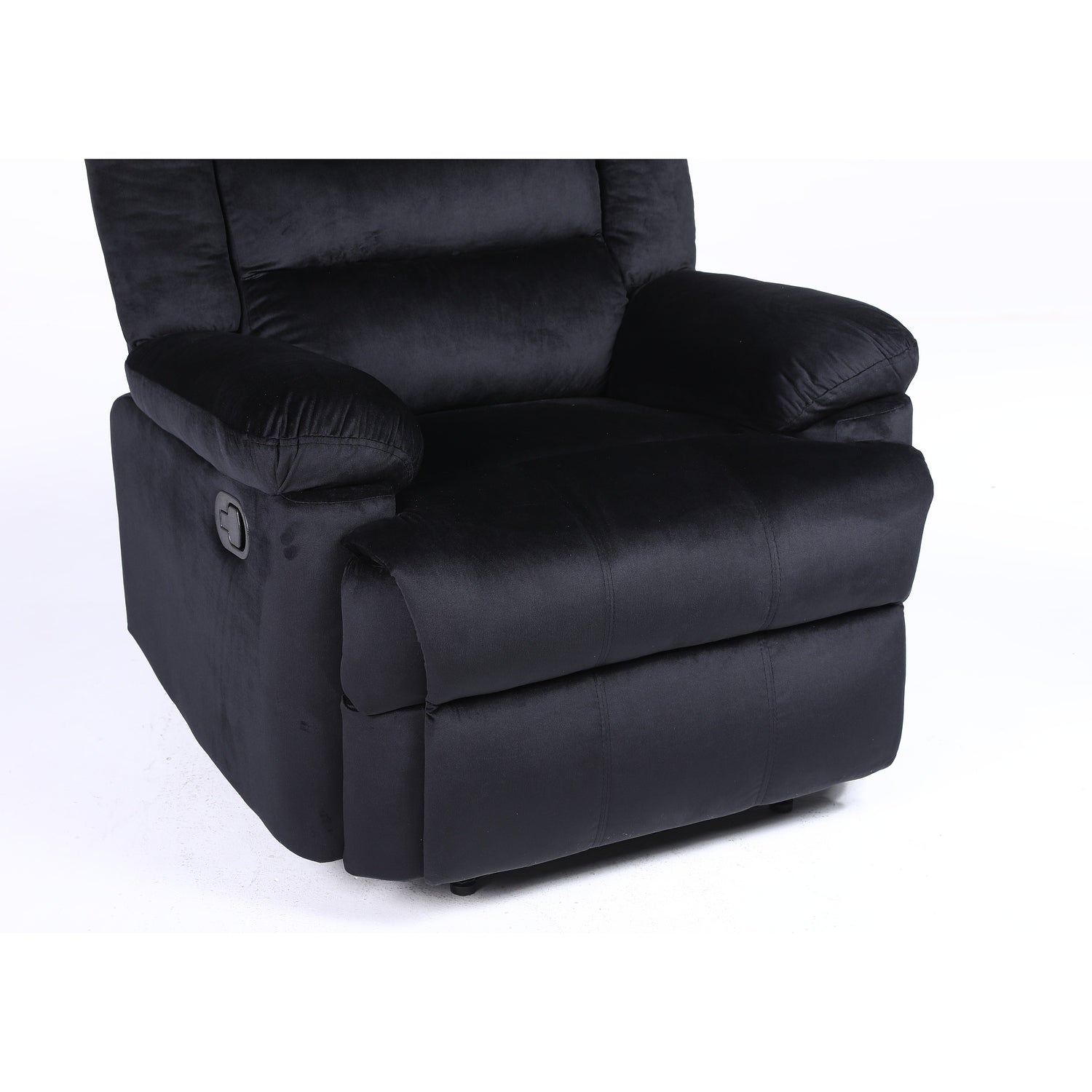 Πολυθρόνα Ανακλινόμενη ArteLibre CARINAE Μαύρο Βελούδο 93x90x100cm - Hippiehome.gr