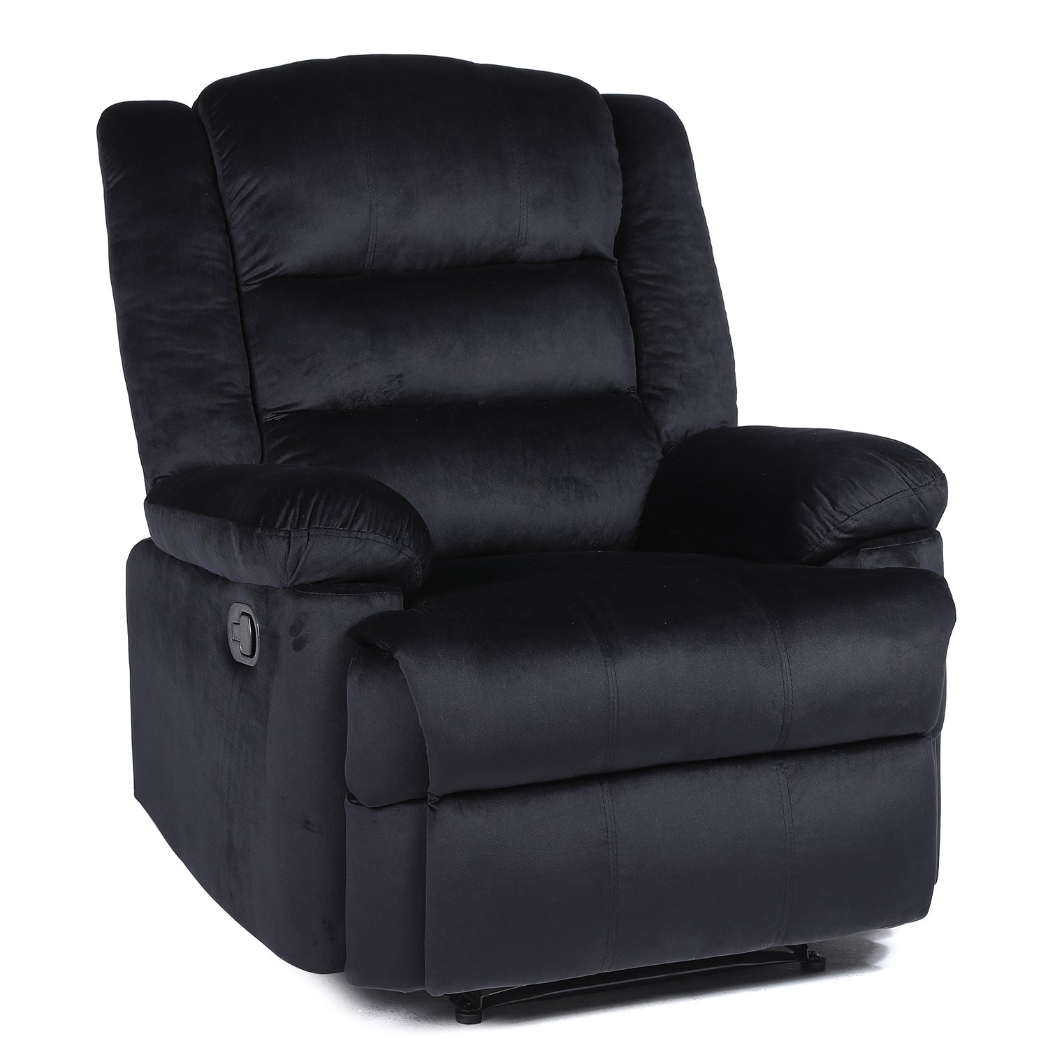 Πολυθρόνα Ανακλινόμενη ArteLibre CARINAE Μαύρο Βελούδο 93x90x100cm - Hippiehome.gr