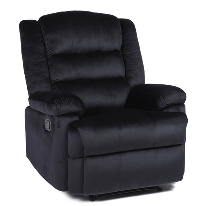 Πολυθρόνα Ανακλινόμενη ArteLibre CARINAE Μαύρο Βελούδο 93x90x100cm - Hippiehome.gr