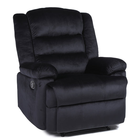 Πολυθρόνα Ανακλινόμενη ArteLibre CARINAE Μαύρο Βελούδο 93x90x100cm - Hippiehome.gr