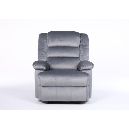 Πολυθρόνα Ανακλινόμενη ArteLibre CARINAE Γκρι Βελούδο 93x90x100cm - Hippiehome.gr