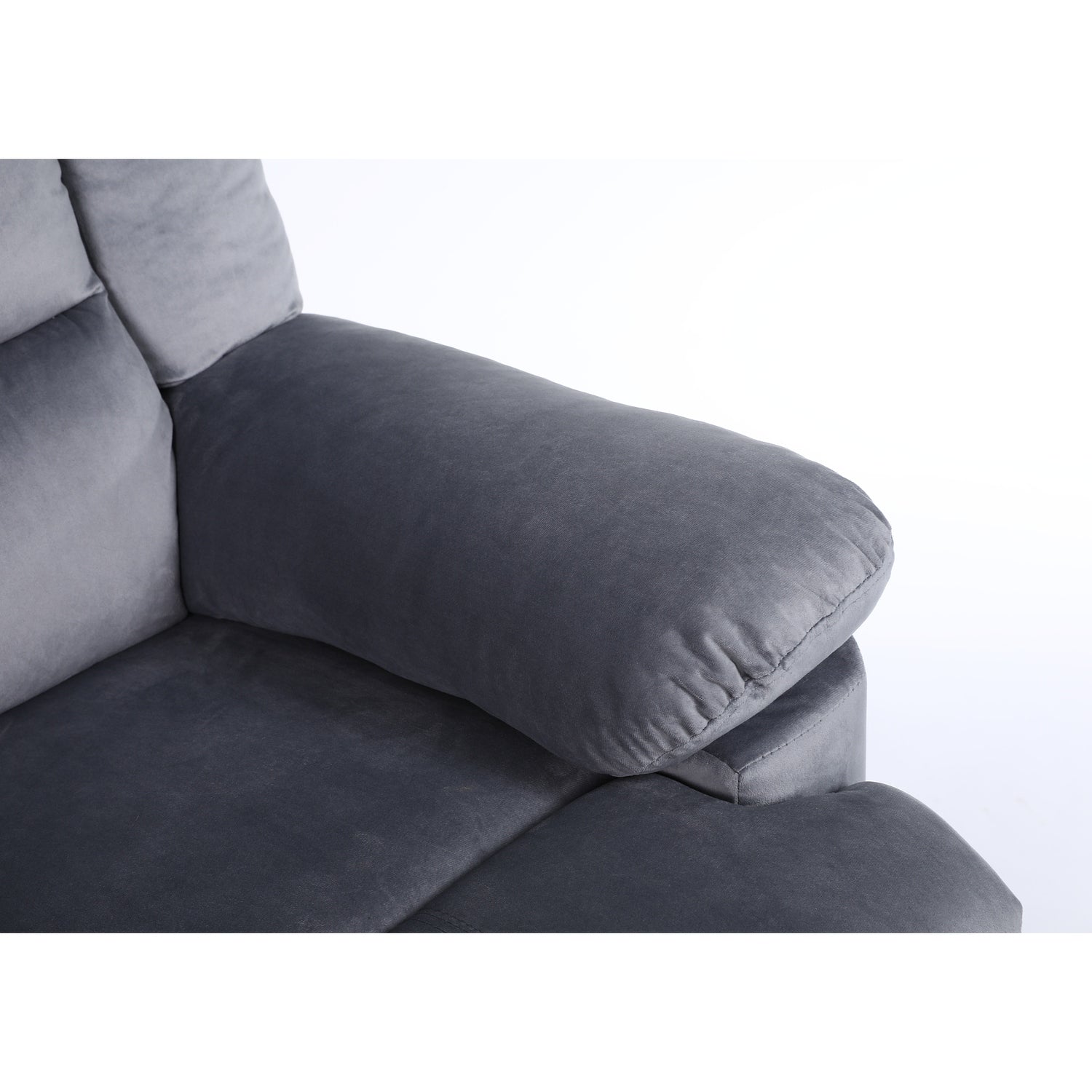 Πολυθρόνα Ανακλινόμενη ArteLibre CARINAE Γκρι Βελούδο 93x90x100cm - Hippiehome.gr