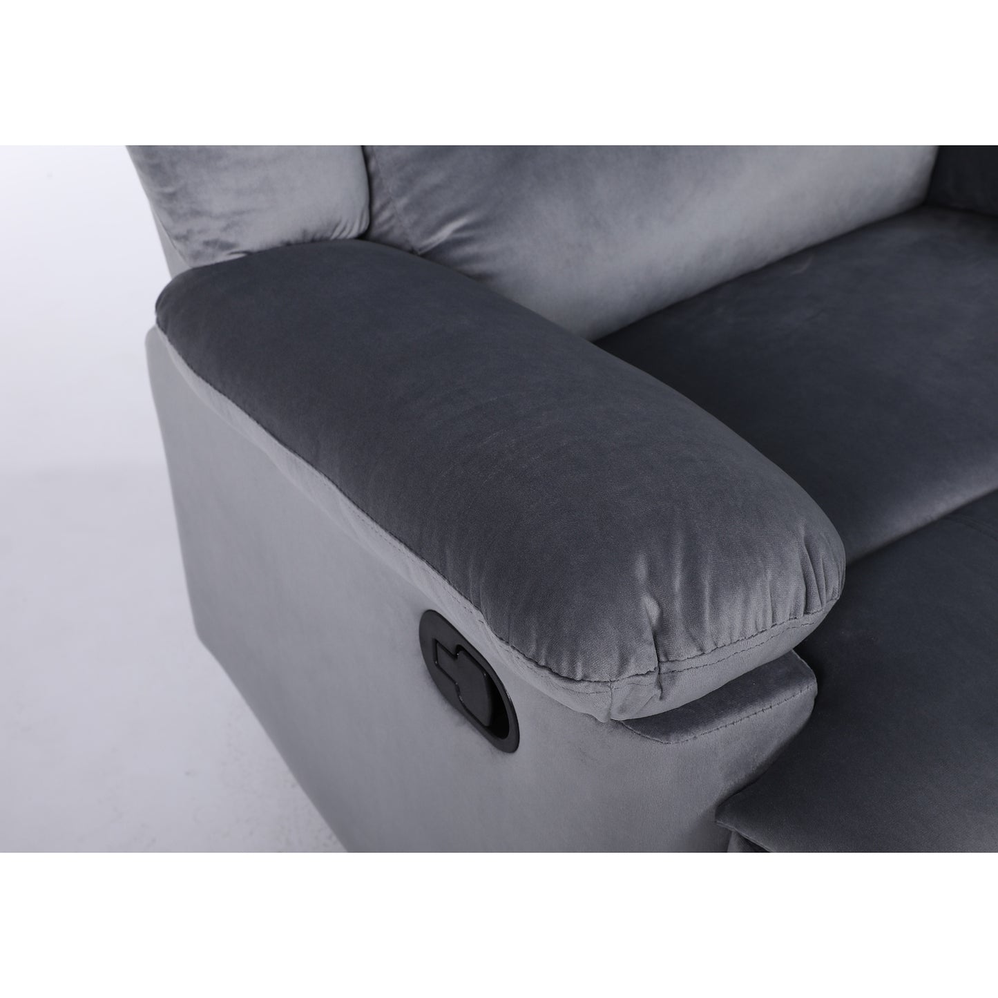 Πολυθρόνα Ανακλινόμενη ArteLibre CARINAE Γκρι Βελούδο 93x90x100cm - Hippiehome.gr