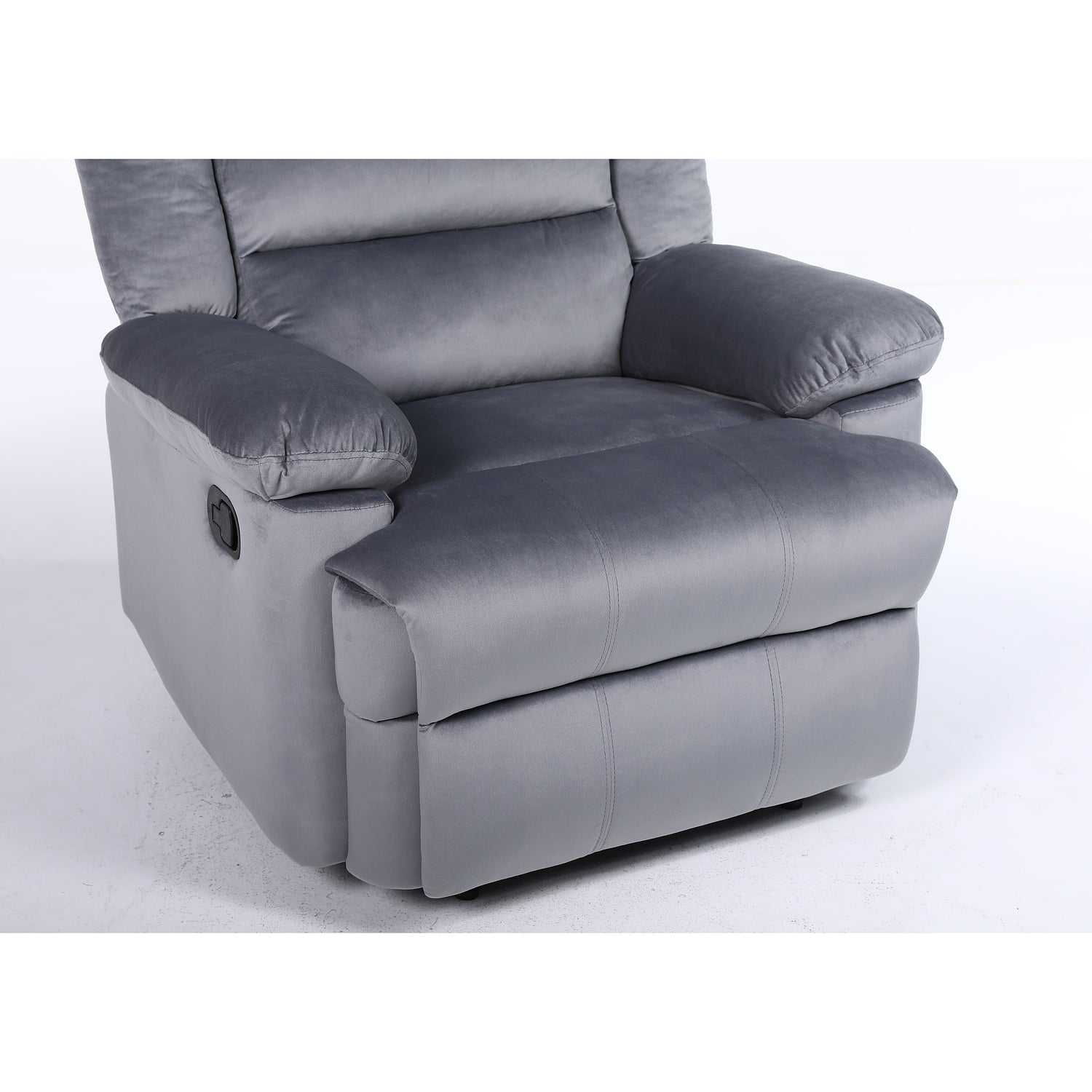 Πολυθρόνα Ανακλινόμενη ArteLibre CARINAE Γκρι Βελούδο 93x90x100cm - Hippiehome.gr